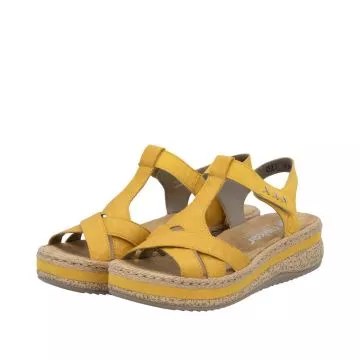 Sandały RIEKER V0919-68 yellow