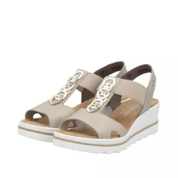 Sandały RIEKER 67498-62 beige