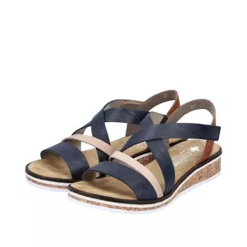 Sandały RIEKER V3663-91 blue