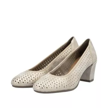 Czółenka RIEKER 41057-60 beige