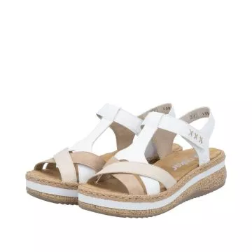 Sandały RIEKER V0919-80 white