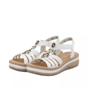 Sandały RIEKER V0920-80 white