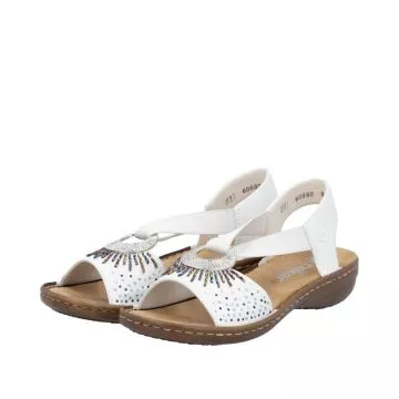Sandały RIEKER 60880-80 white