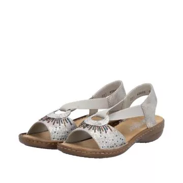 Sandały RIEKER 60880-90 metallic