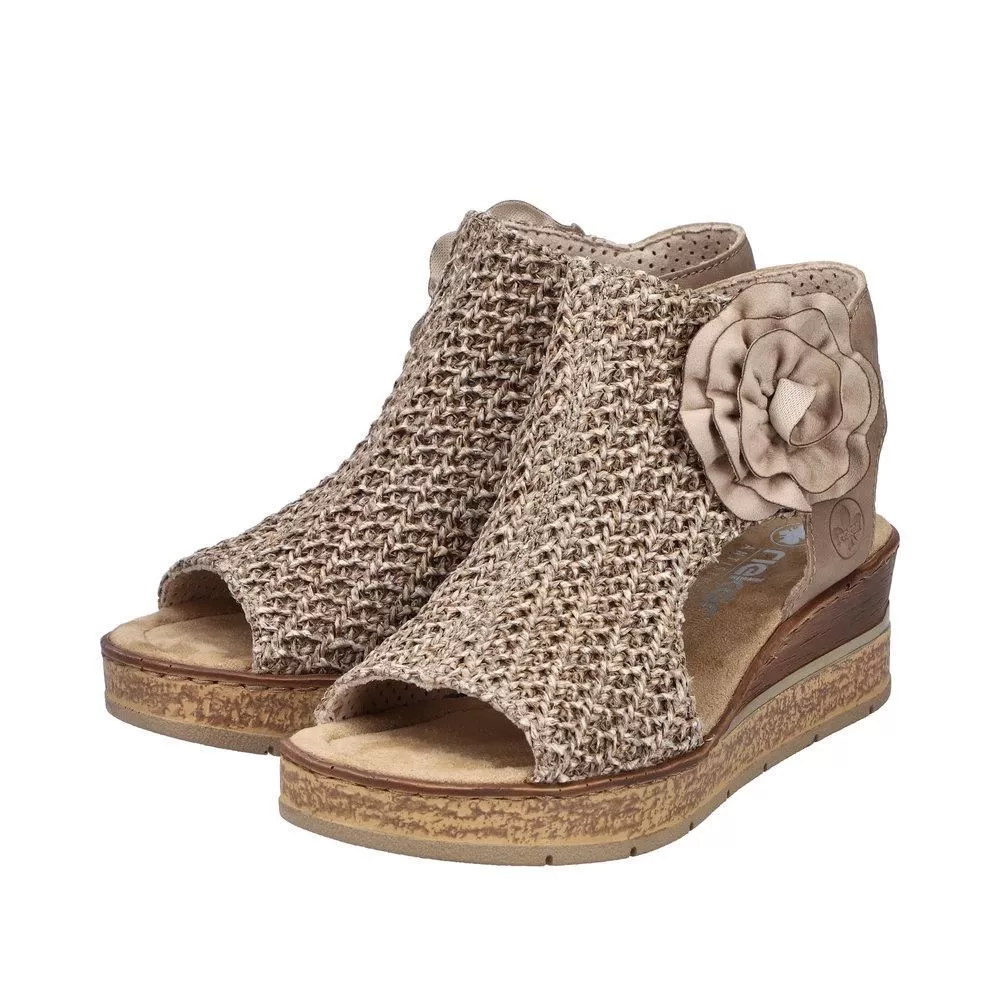 Sandały RIEKER 63791-60 beige