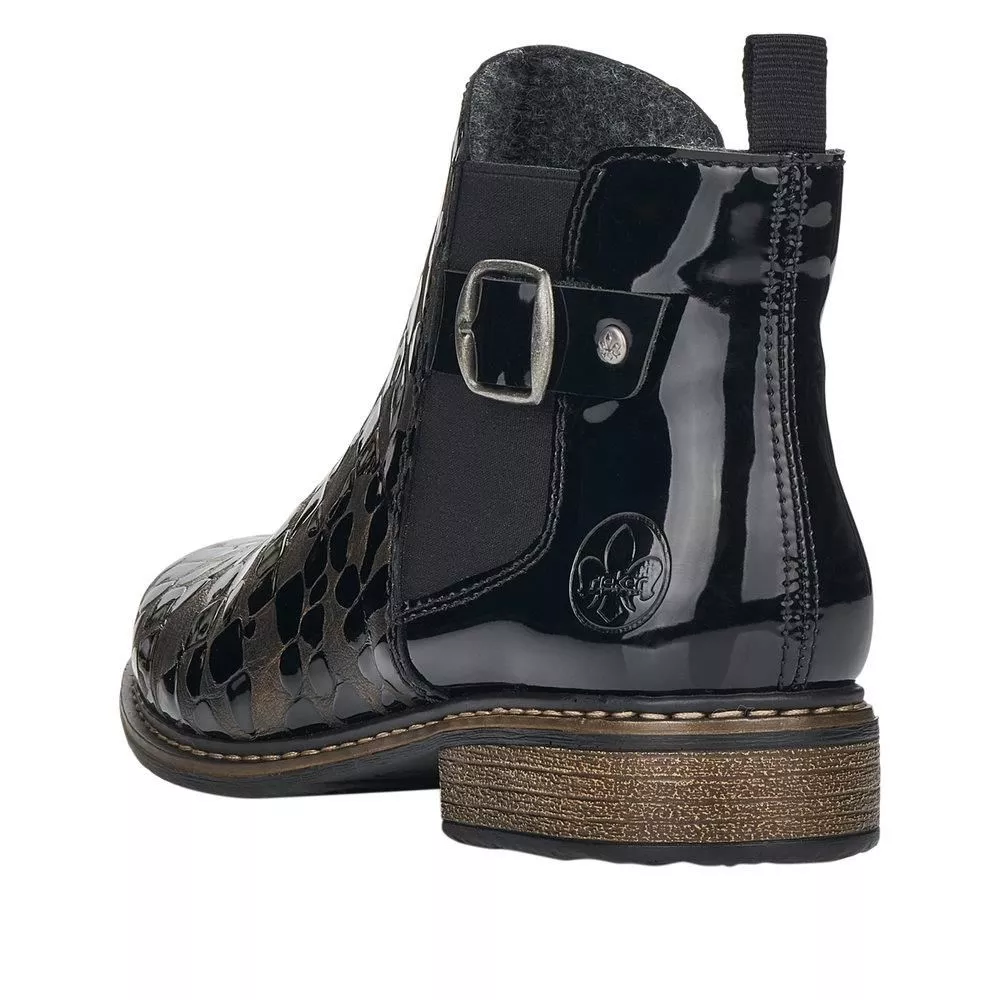 Botki RIEKER Z4965-90 bronze