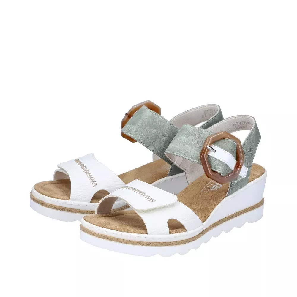 Sandały RIEKER 67476-81 white