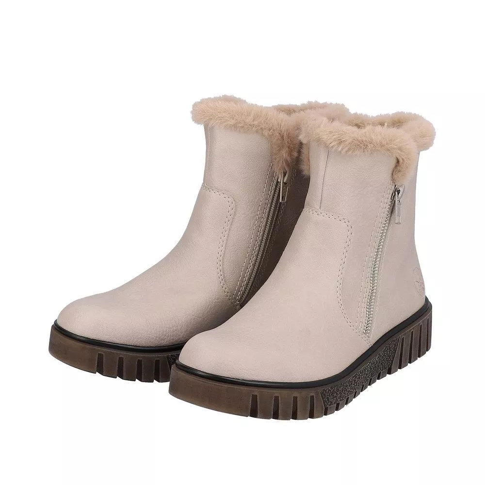 Botki RIEKER Y3481-60 beige