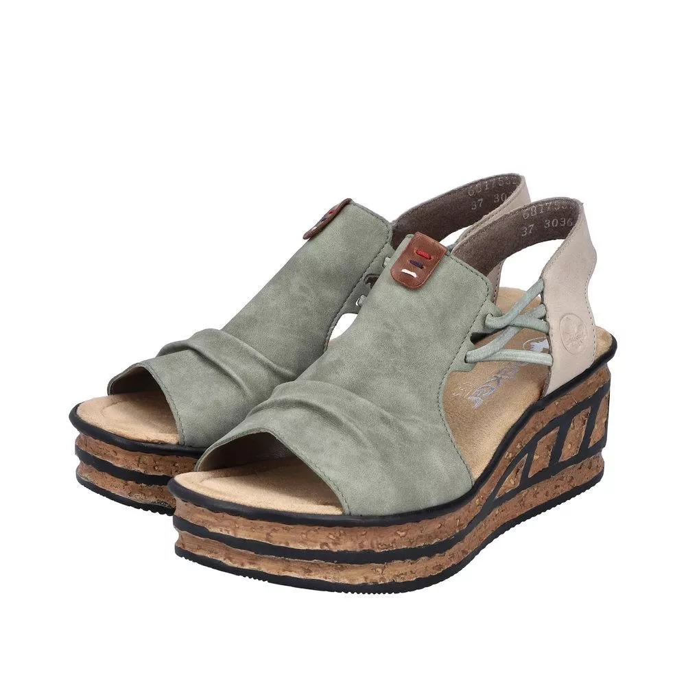 Sandały RIEKER 68175-52 green