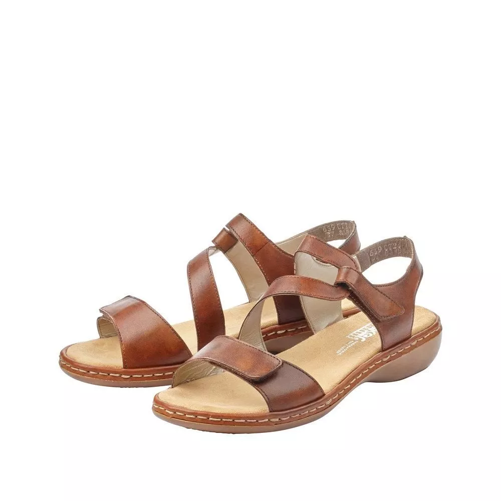 Sandały RIEKER 659C7-24 brown