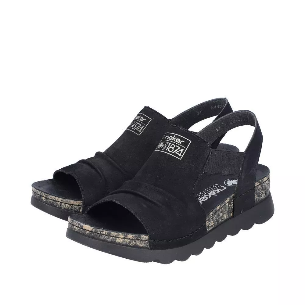 Sandały RIEKER 64463-01 black