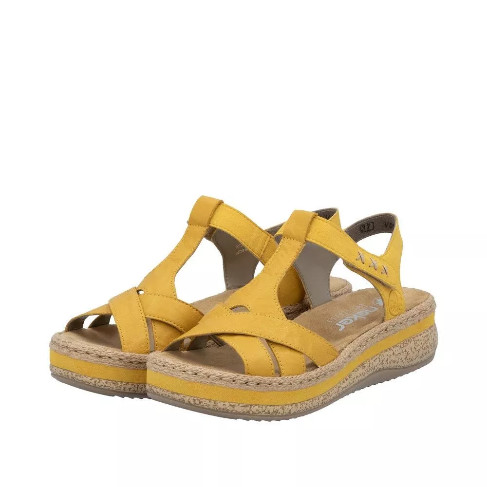 Sandały RIEKER V0919-68 yellow