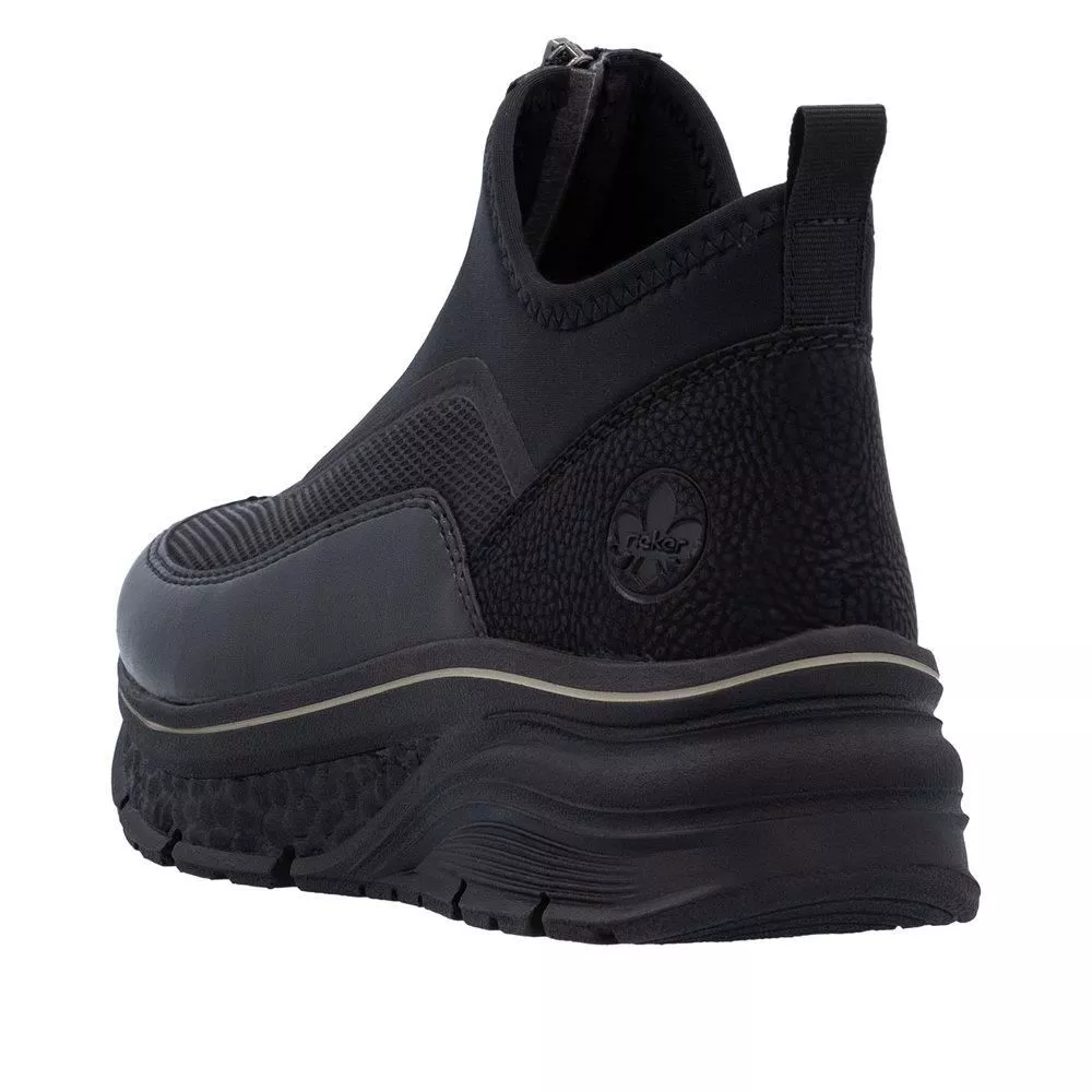 Półbuty RIEKER 48053-00 black