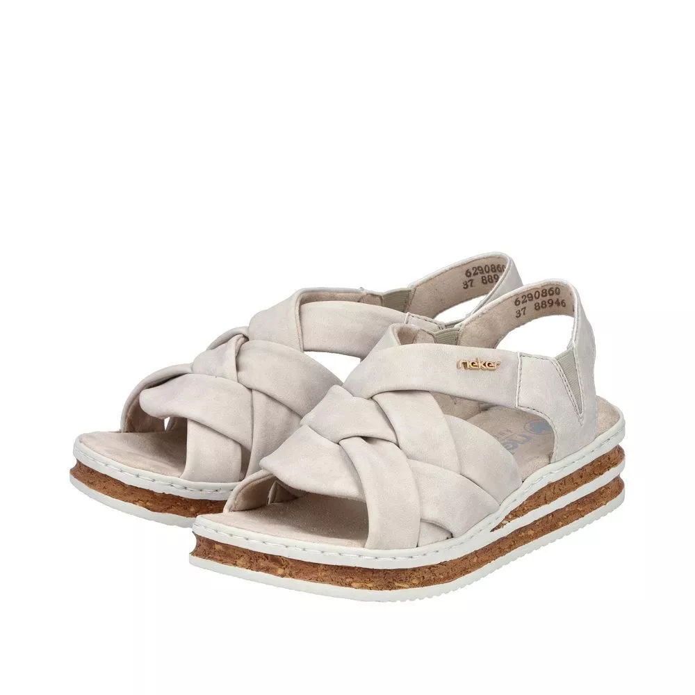Sandały RIEKER 62908-60 beige