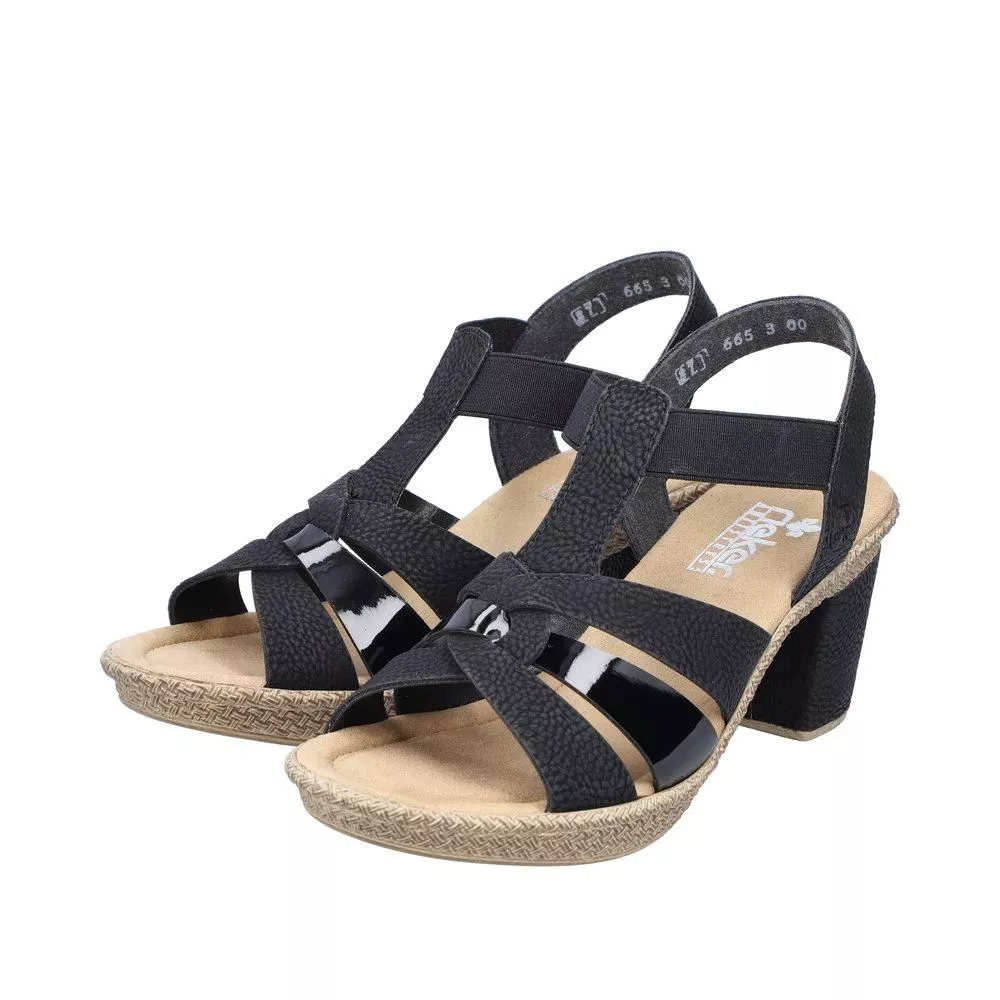 Sandały RIEKER 665K3-00 black