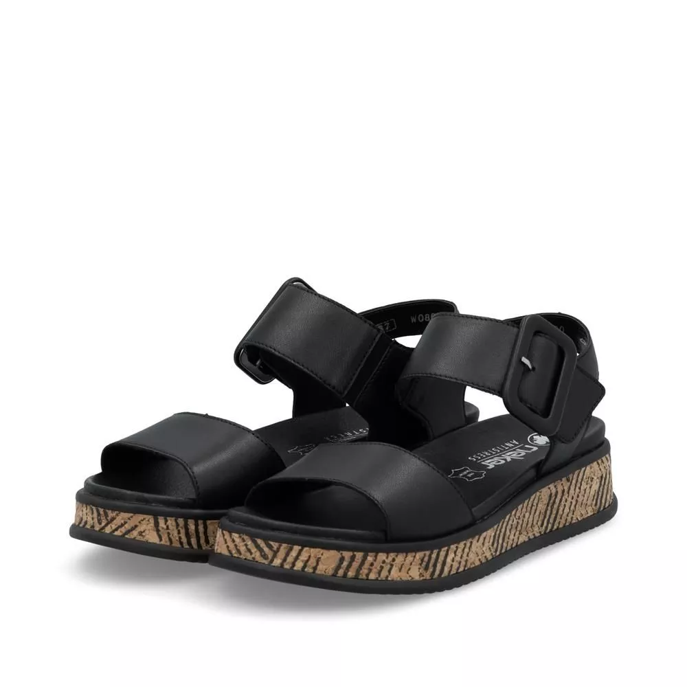 Sandały RIEKER W0800-00 black