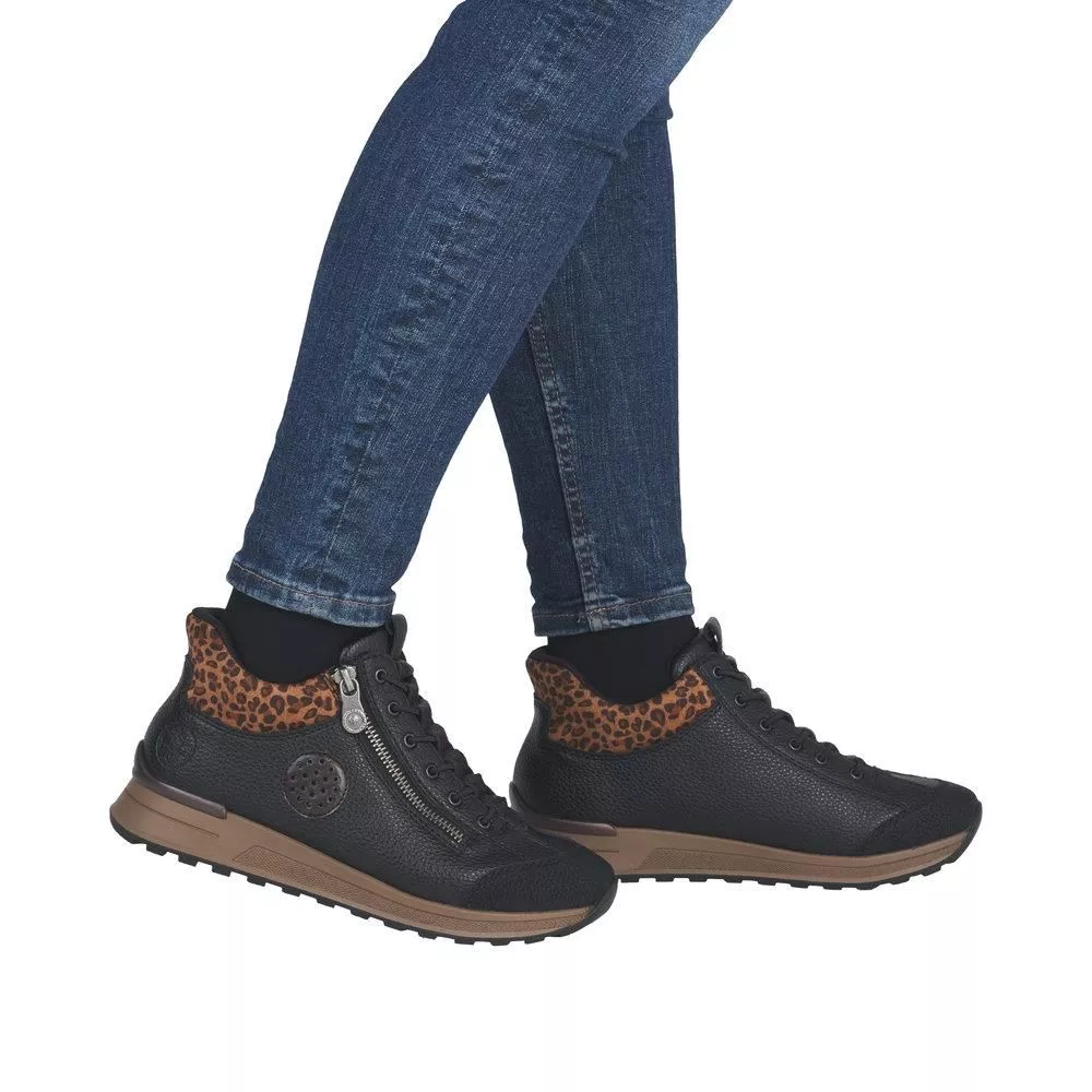 Półbuty RIEKER N1457-00 black