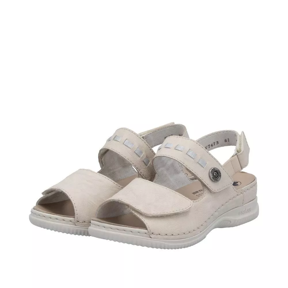 Sandały RIEKER V7473-61 beige