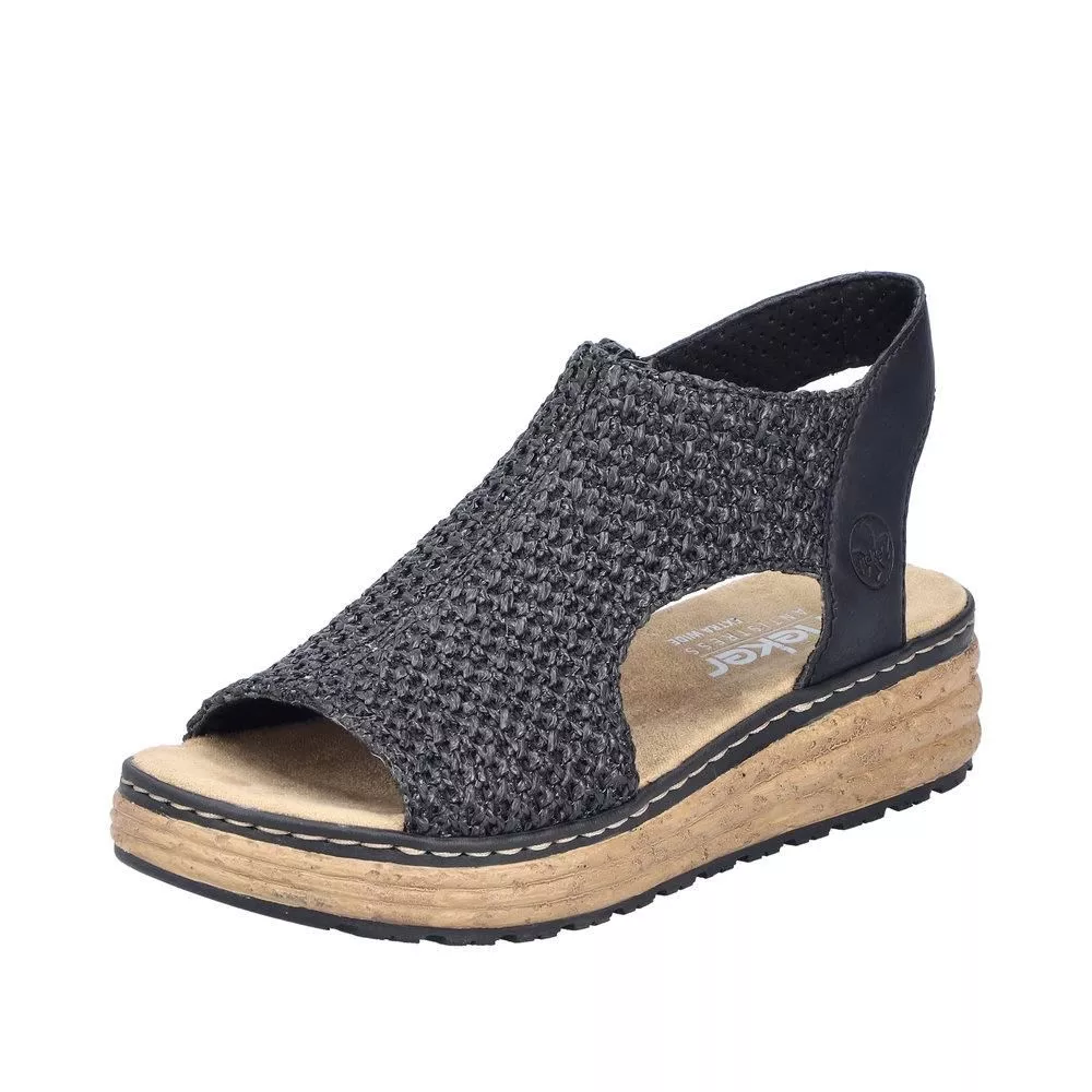 Sandały RIEKER 62783-00 black
