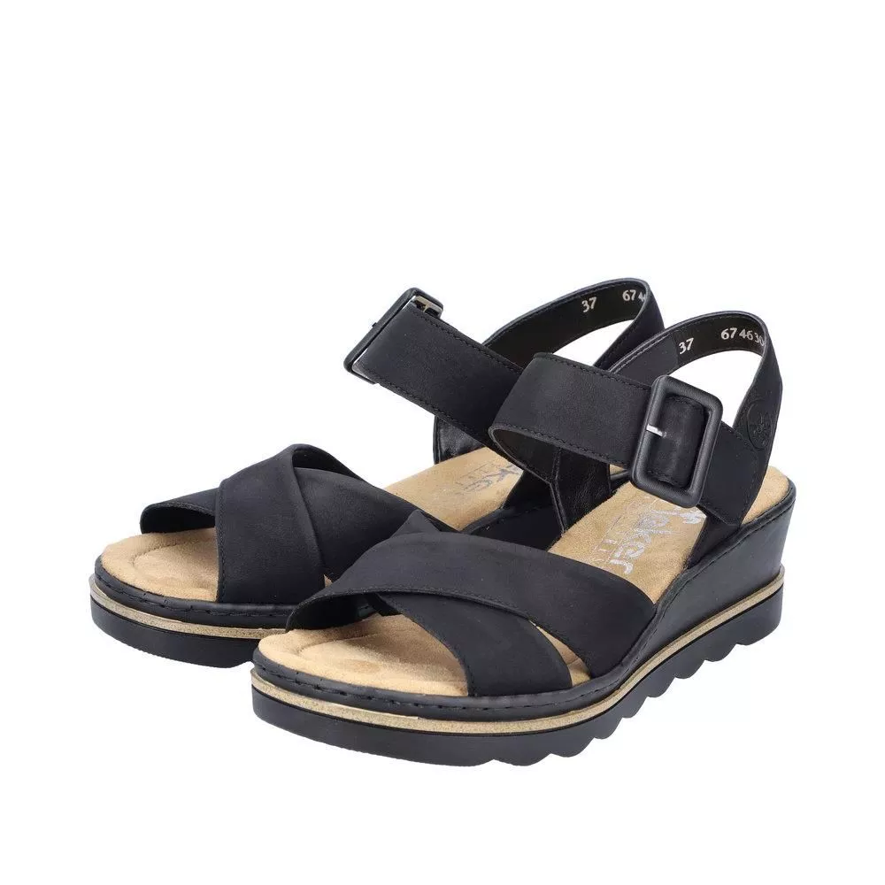 Sandały RIEKER 67463-00 black