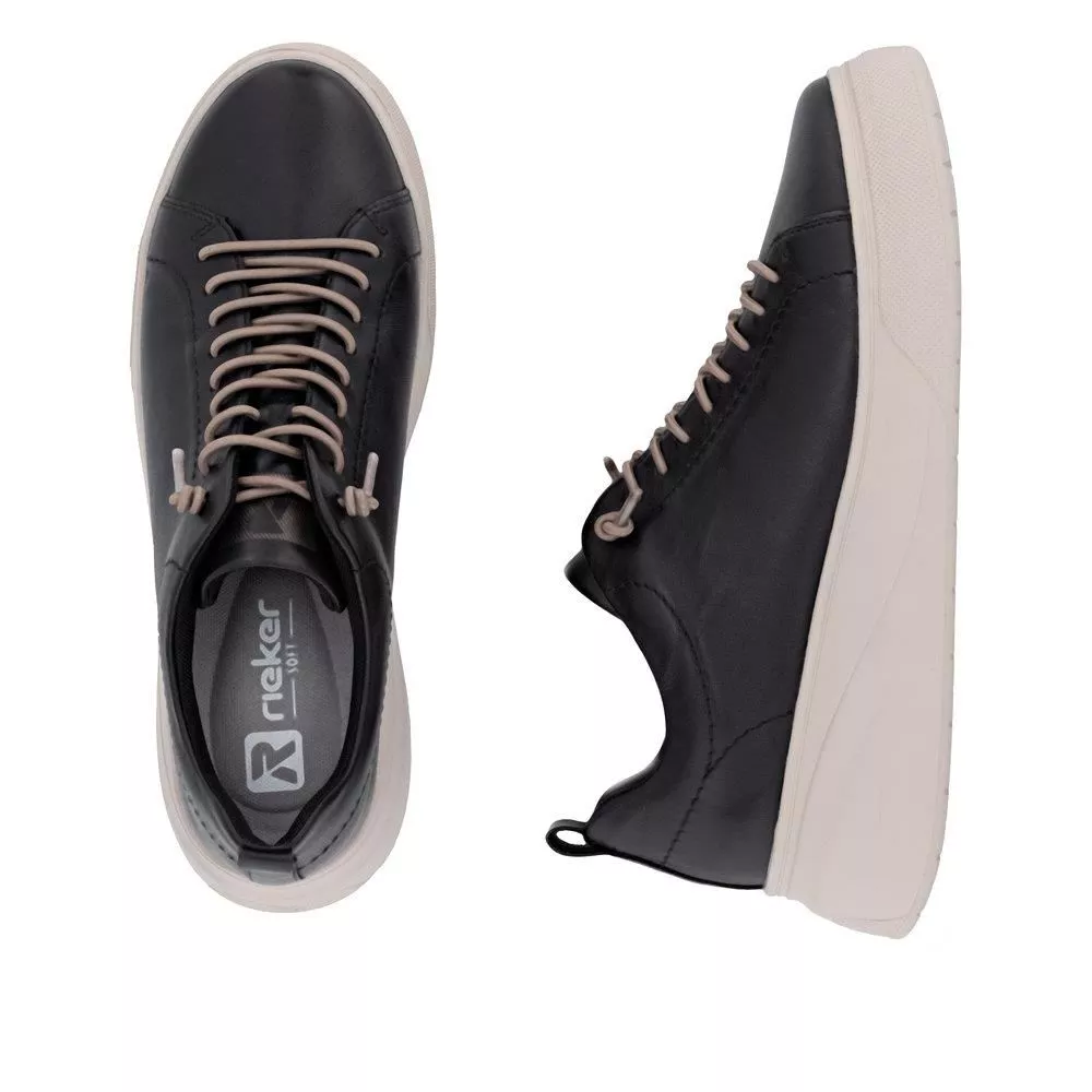 Półbuty RIEKER W2301-00 black