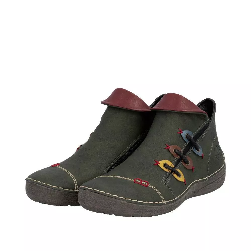 Botki RIEKER 72581-54 green