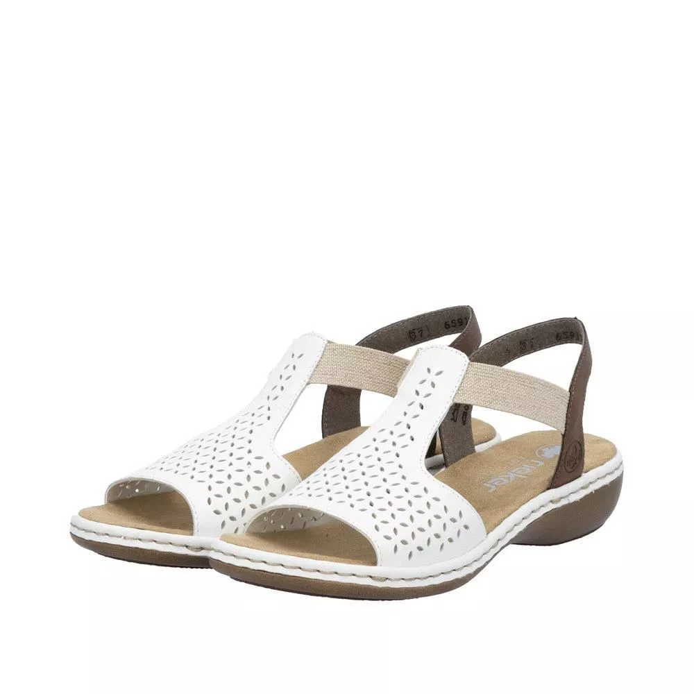 Sandały RIEKER 65917-80 white