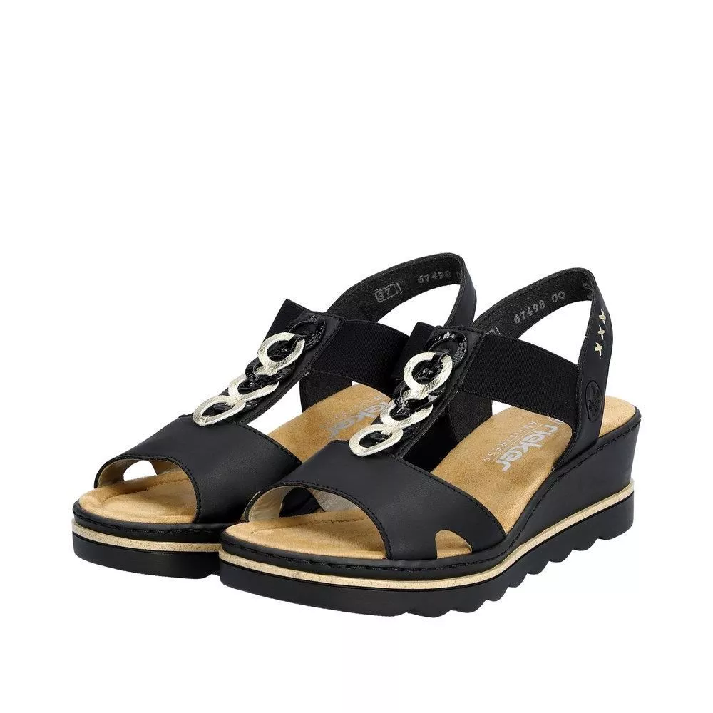 Sandały RIEKER 67498-00 black