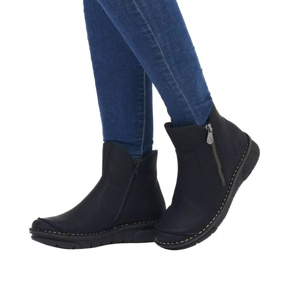 Botki RIEKER 73357-00 black