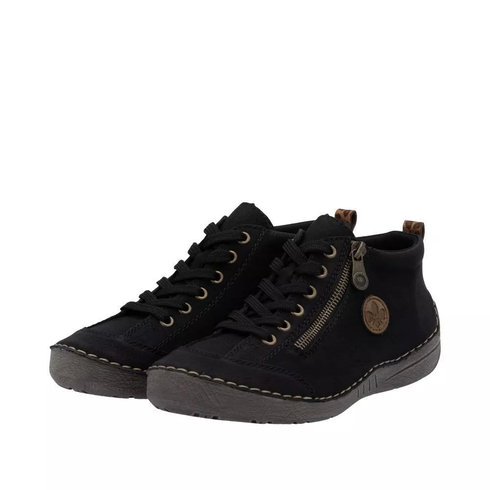 Półbuty RIEKER 52514-00 black