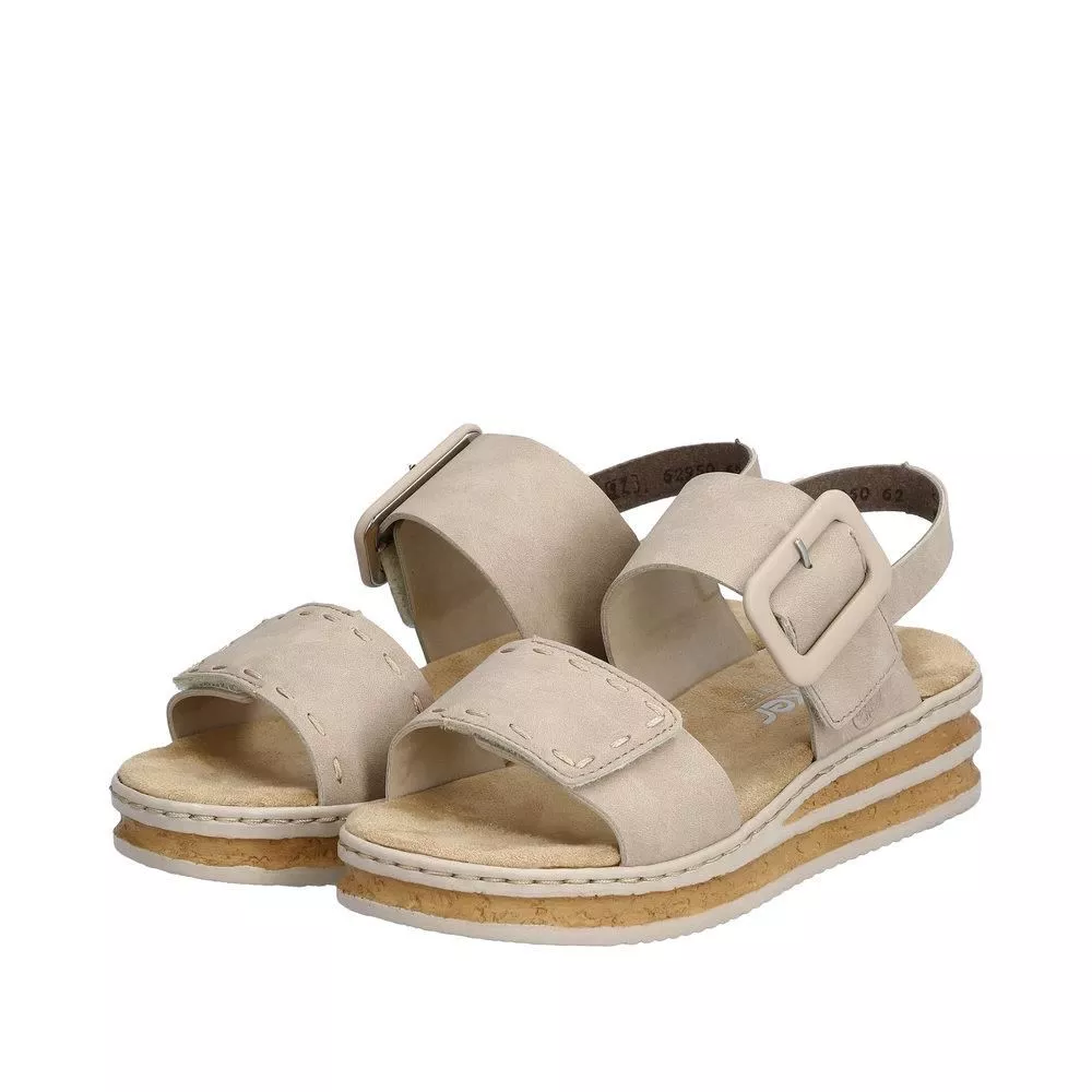 Sandały RIEKER 62950-62 beige
