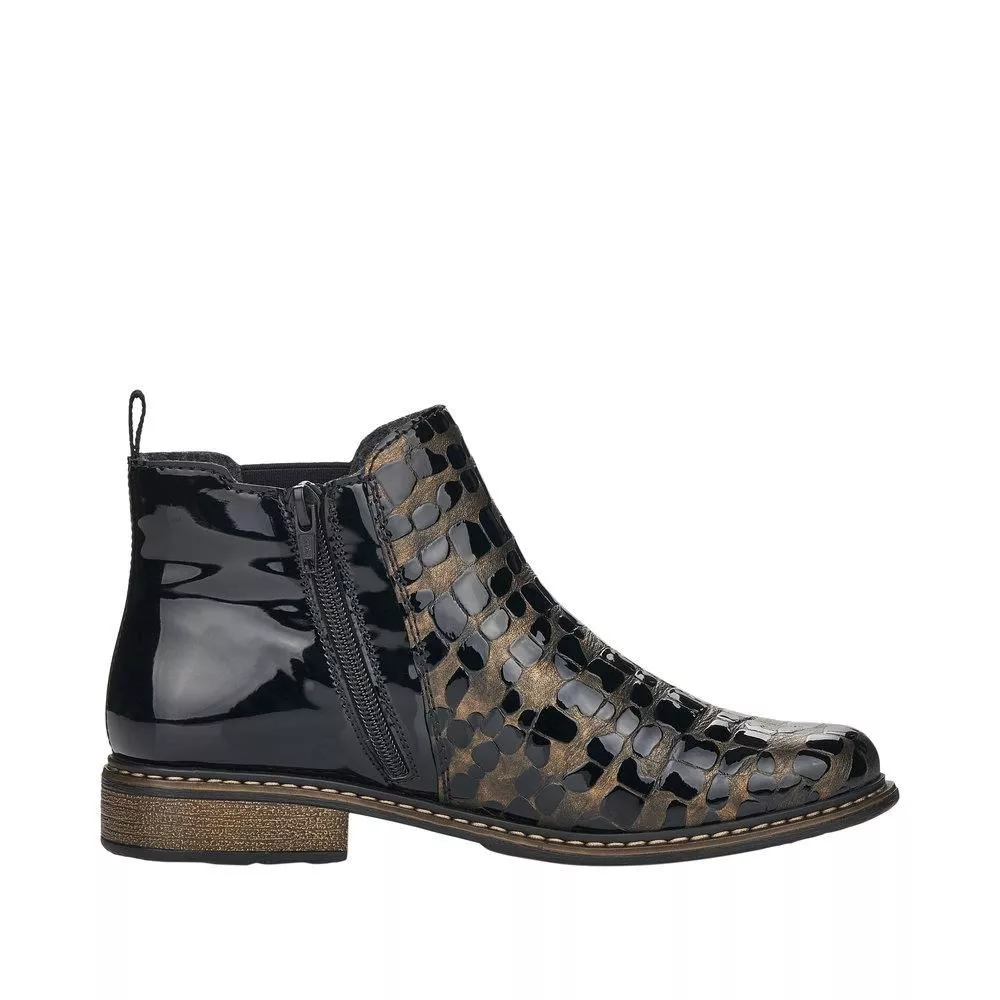 Botki RIEKER Z4965-90 bronze
