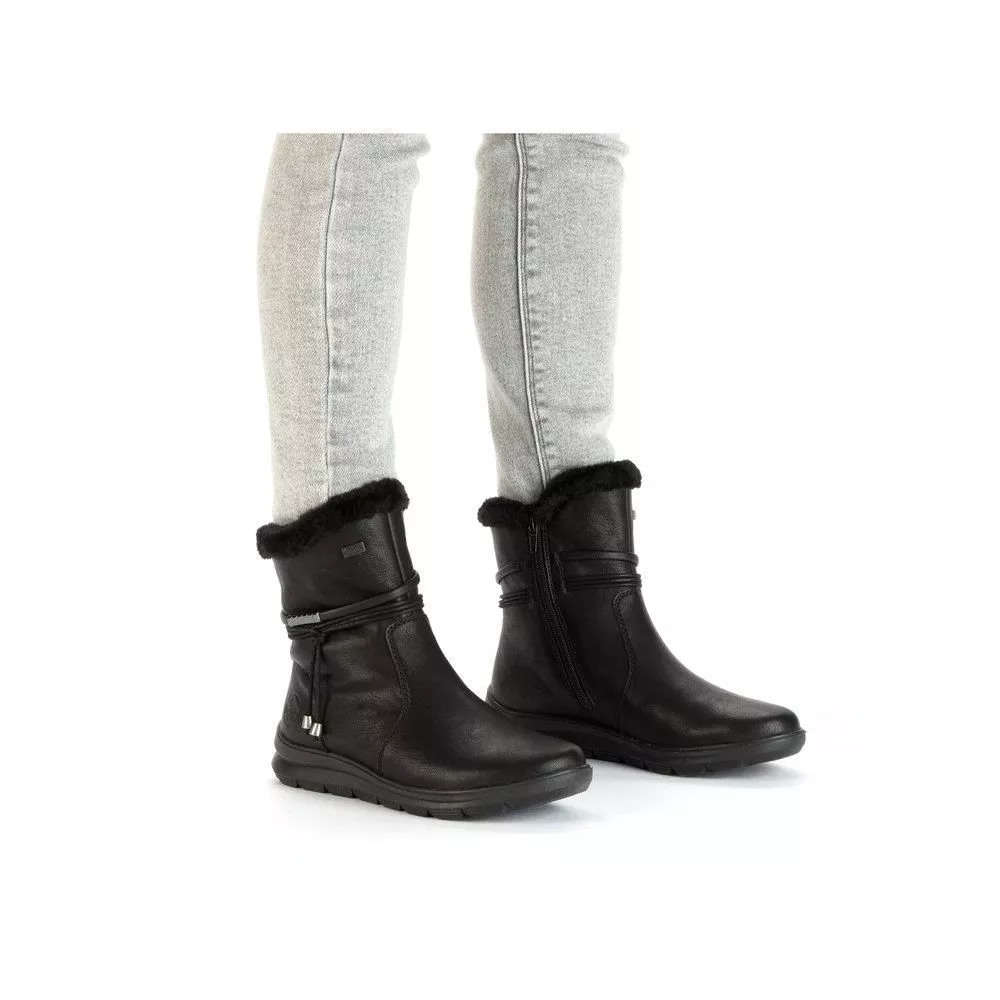 Botki RIEKER Z0070-00 black
