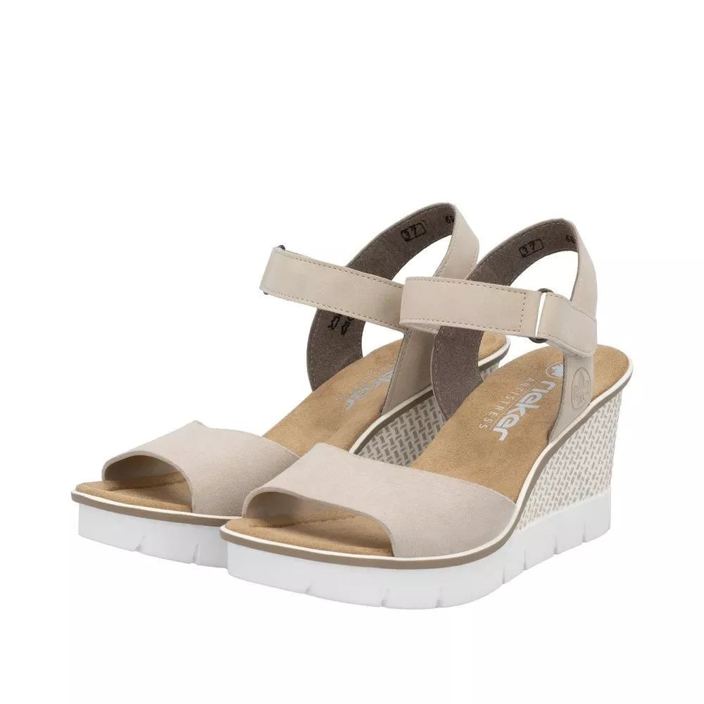 Sandały RIEKER 68590-60 beige