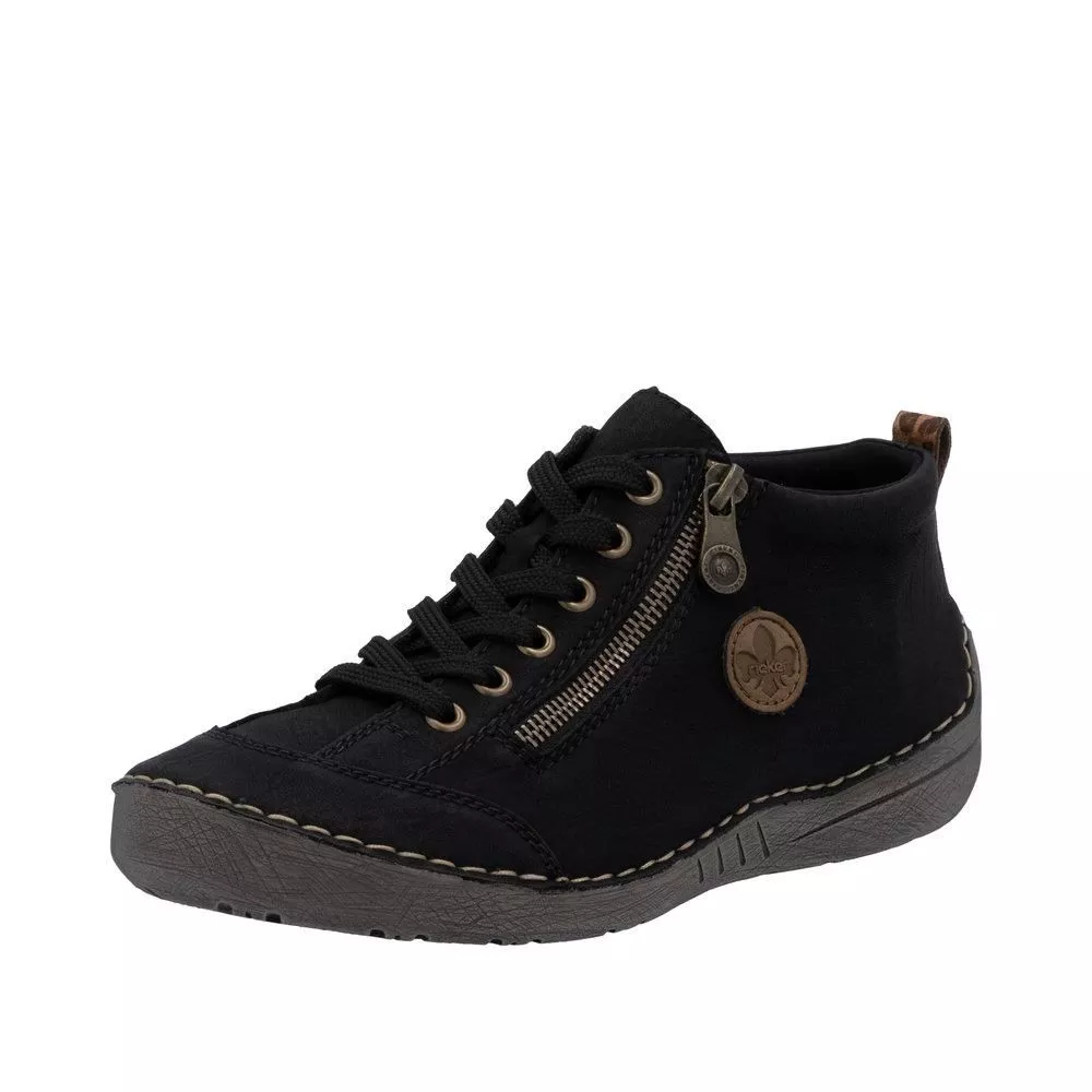 Półbuty RIEKER 52514-00 black