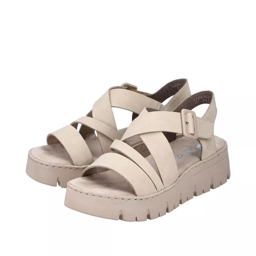 Sandały RIEKER V1063-60 beige
