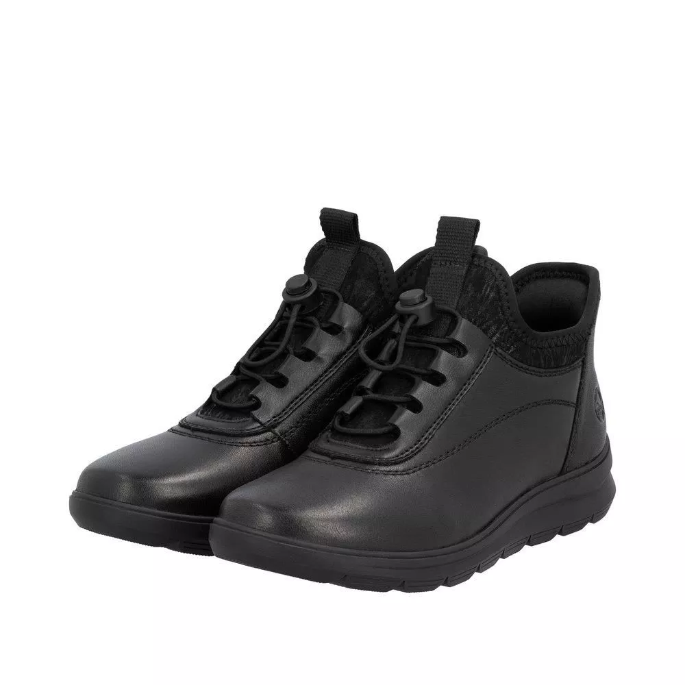 Półbuty RIEKER Z0057-00 black