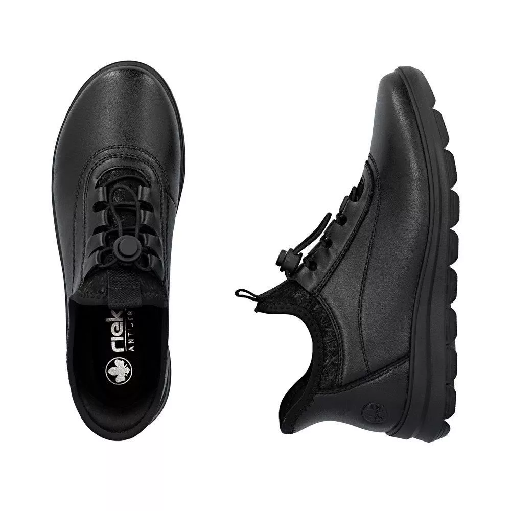 Półbuty RIEKER Z0057-00 black