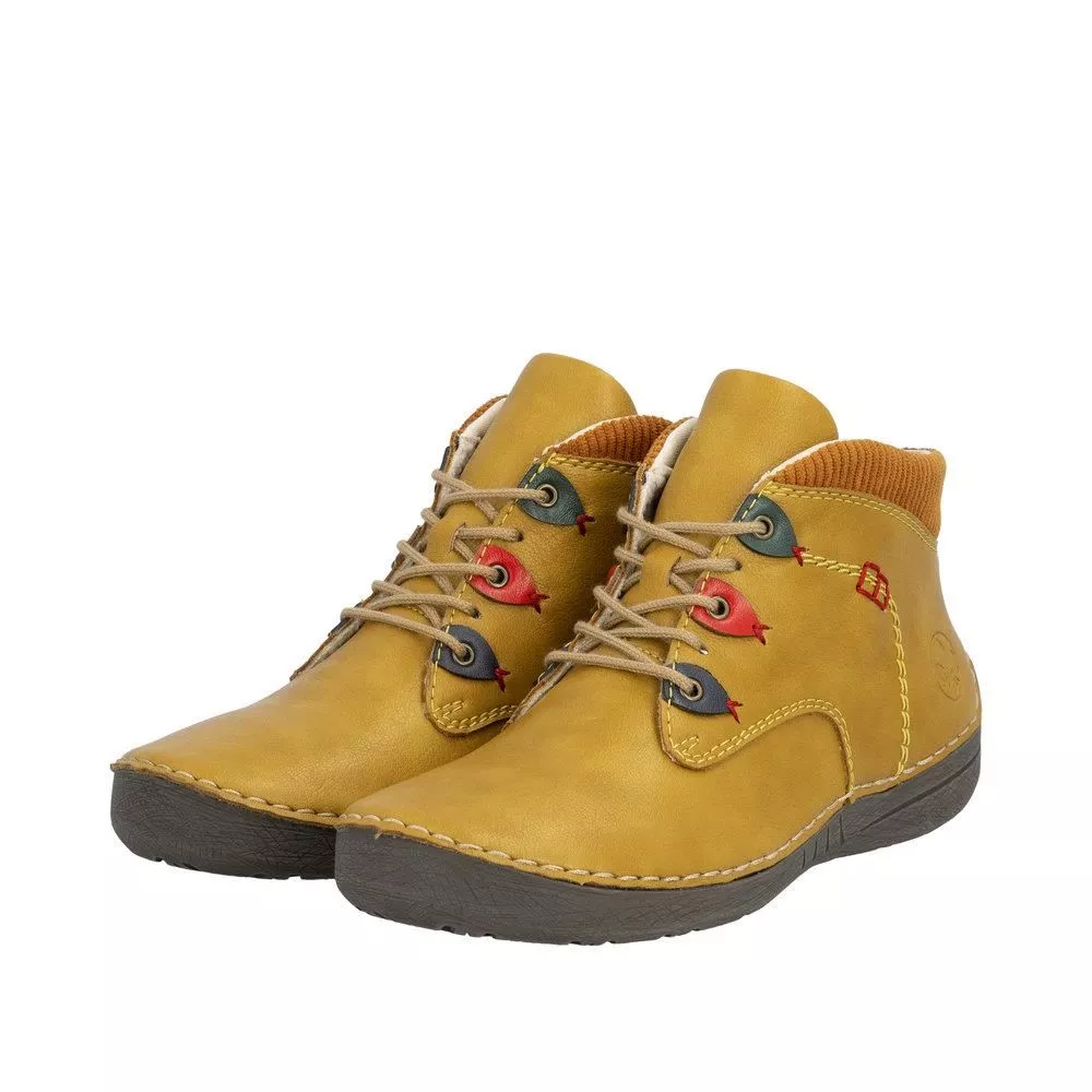 Trzewiki RIEKER 52544-68 yellow