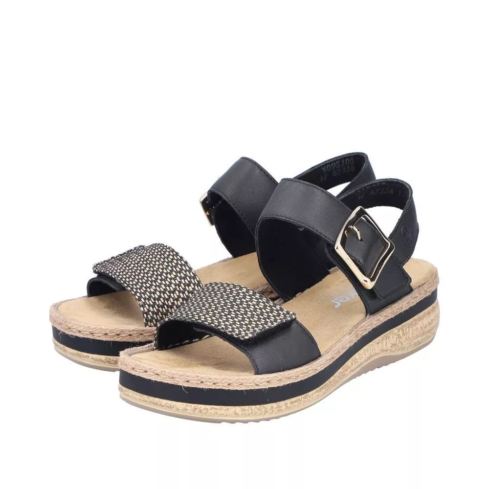 Sandały RIEKER V0951-00 black