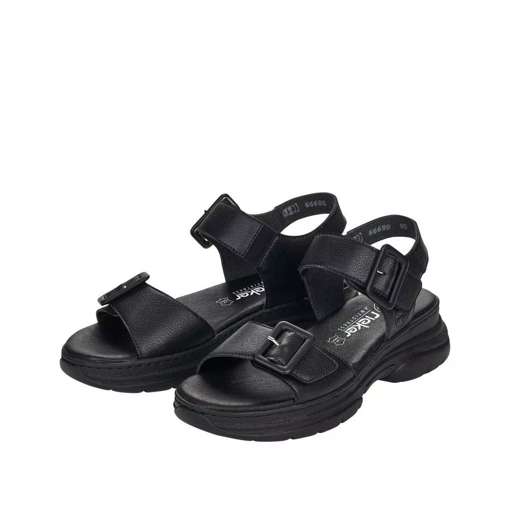 Sandały RIEKER 66680-00 black