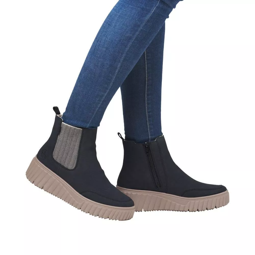 Botki RIEKER N2553-14 blue
