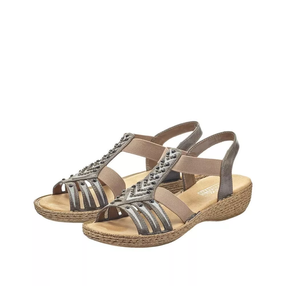 Sandały RIEKER 65861-45 grey