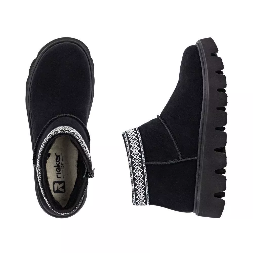 Botki RIEKER W2074-00 black