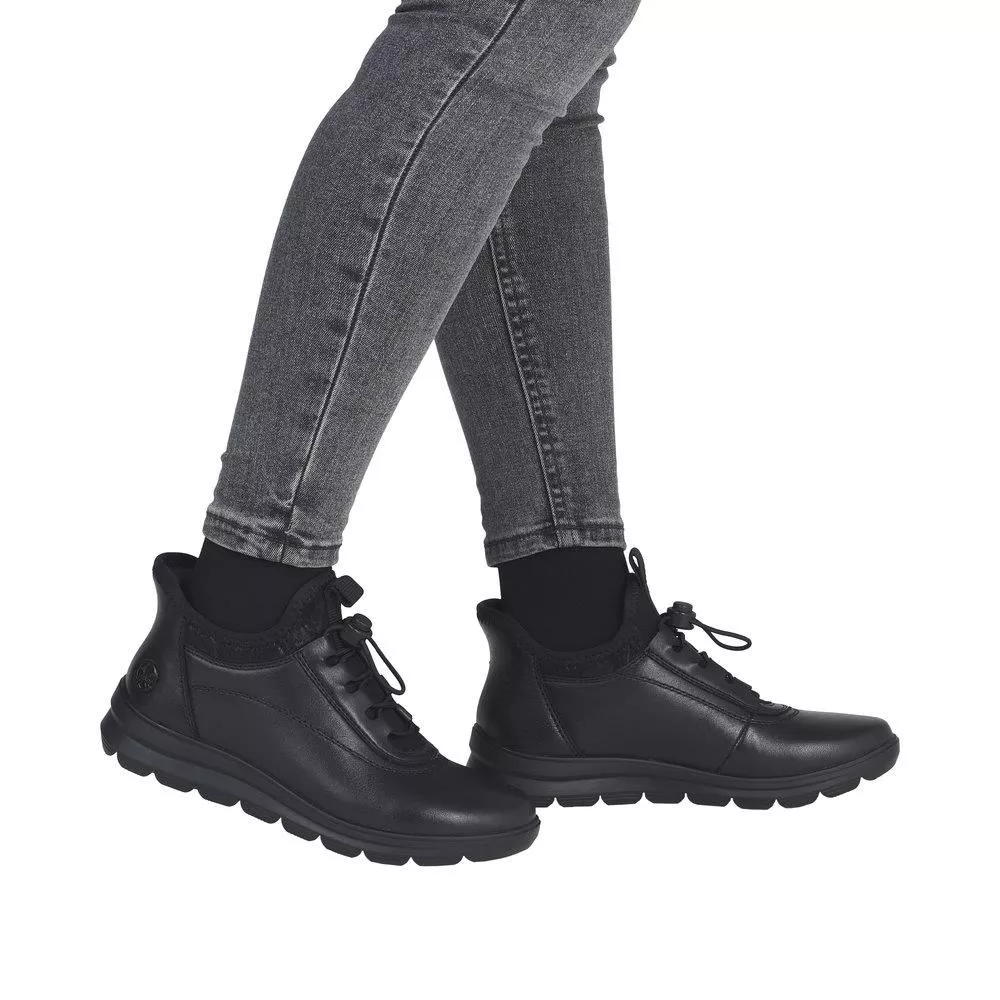 Półbuty RIEKER Z0057-00 black