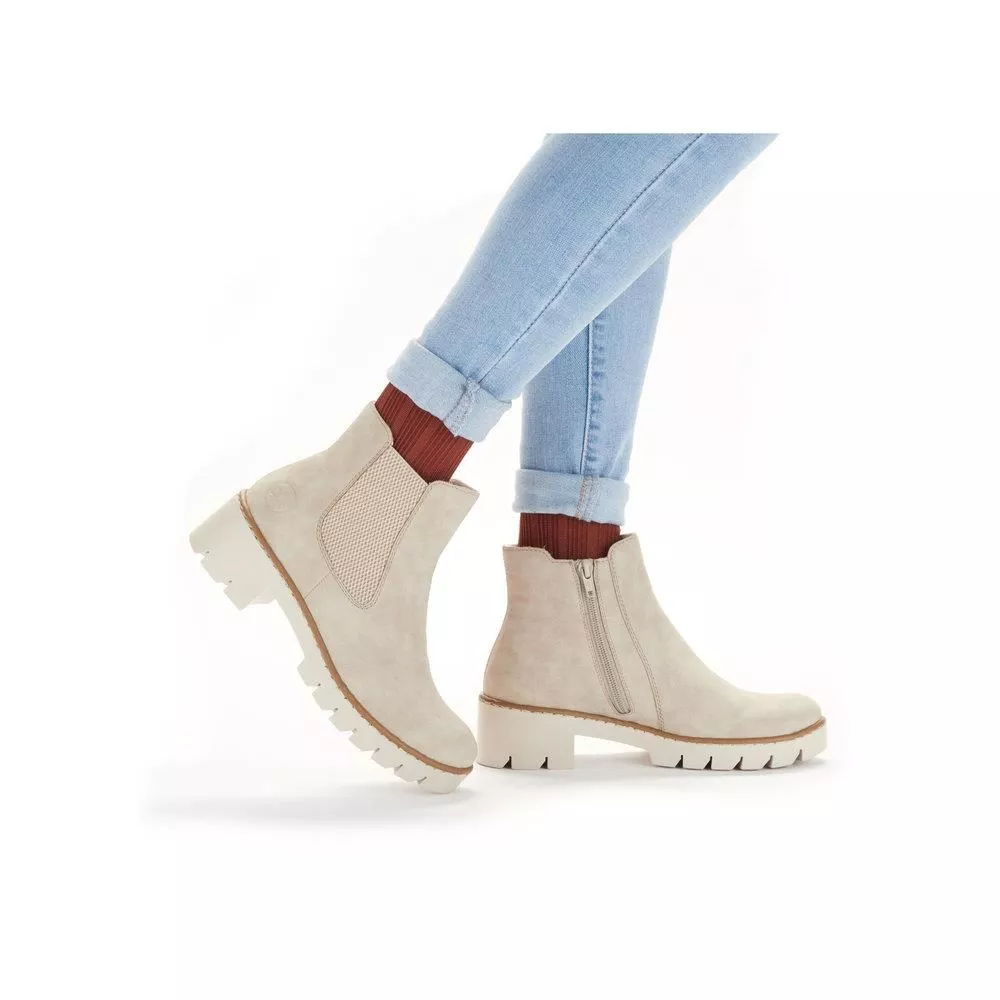 Botki RIEKER X5772-60 beige