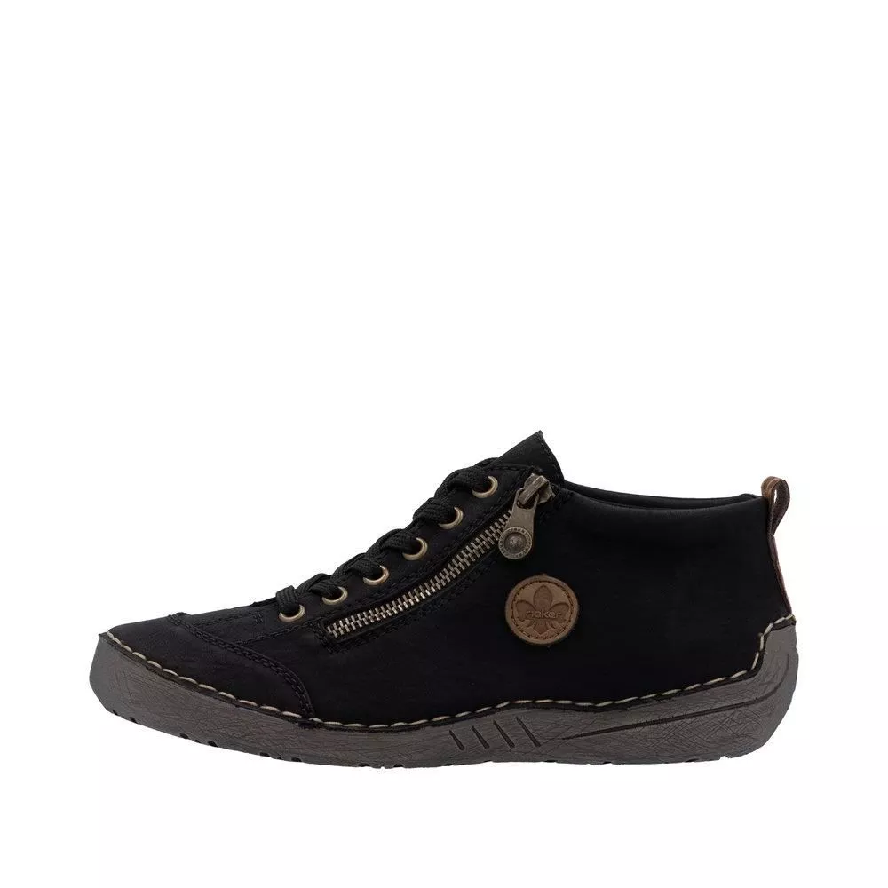 Półbuty RIEKER 52514-00 black