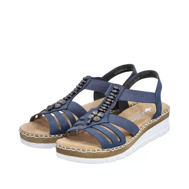 Sandały RIEKER V1206-14 blue