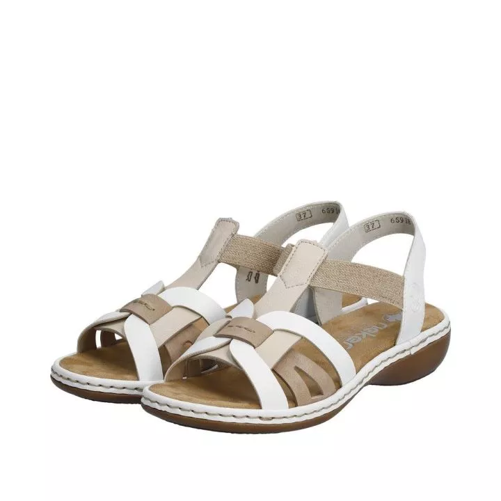 Sandały RIEKER 65918-81 white