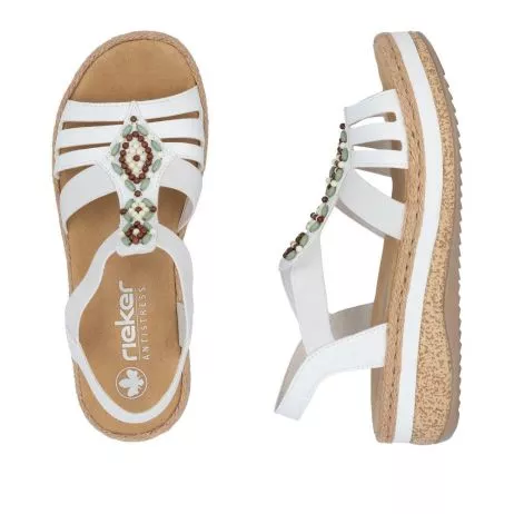 Sandały RIEKER V0920-80 white